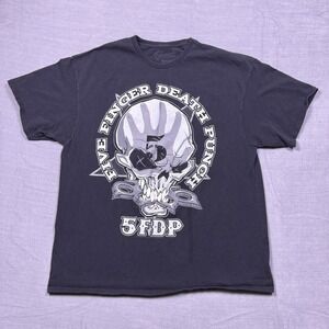 FIVE FINGER DEATH PUNCH SFDP Skull Brass Knuckles Graphic T Shirt Mens Large